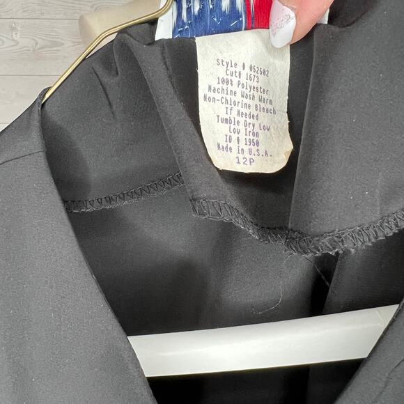 Bedford Fair Lifestyles black button up tunic Size 12P - Picture 6 of 7